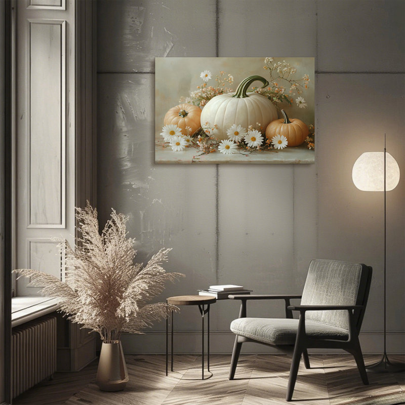 Art mural rétro de citrouille d'Halloween, H 12 po x l 16 po