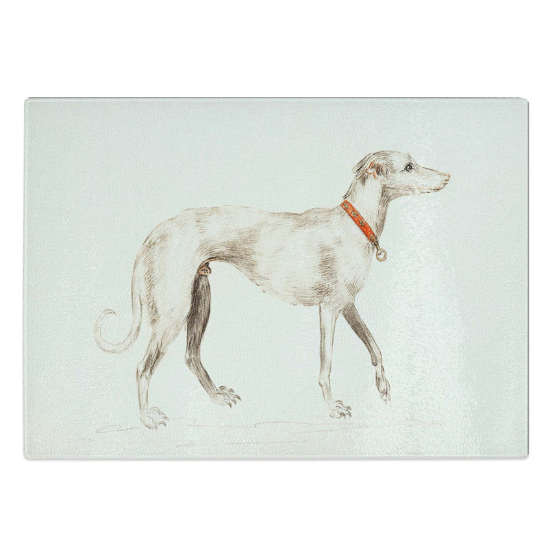 Glass Greyhound by A.B. De Boodt Chopping Board, 28.5 cm W x 20 cm L