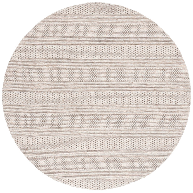 Callington Hand Loomed Performance Striped Rug, Round 6'6"