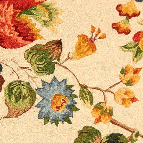 Lark Manor Hollander Hand Hooked Wool Floral Rug & Reviews | Wayfair