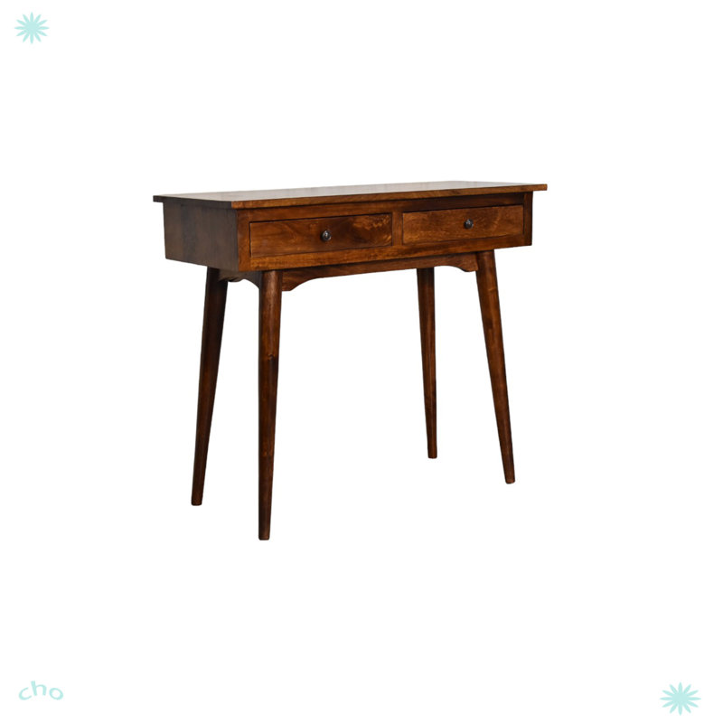 Console à 2 tiroirs Chestnut, Châtaignier