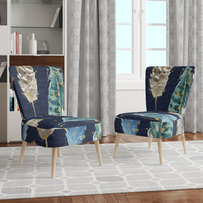 Chaise d'appoint rembourrée à motif floral - Chaise d'appoint moderne à motif floral