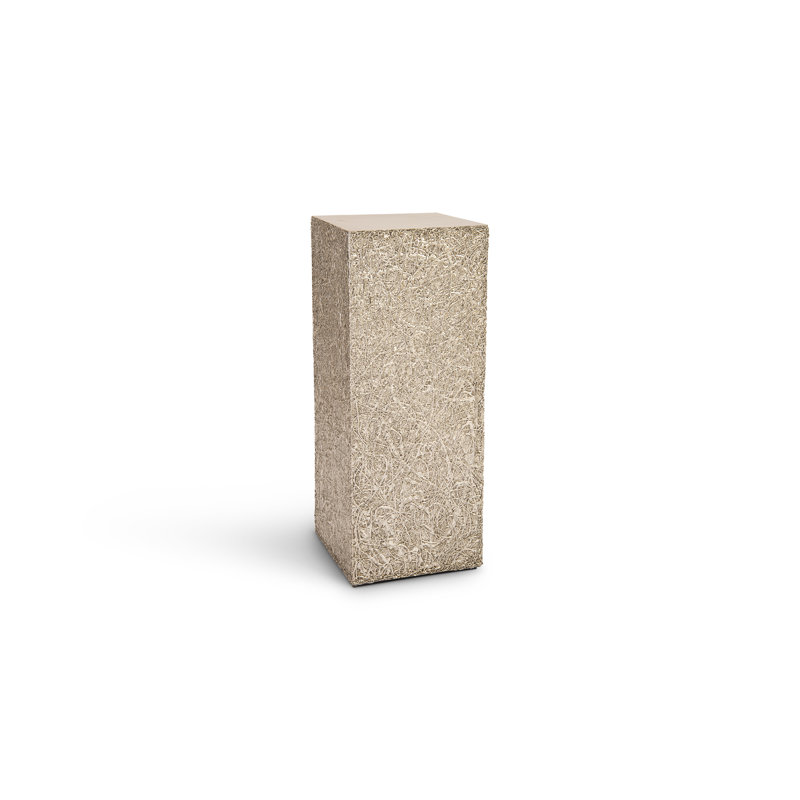 String Theory Pedestal, Silver, 36" H x 14" W x 14" D
