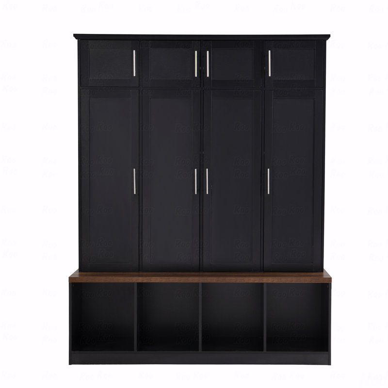 Hall Tree With Storage Function Rack