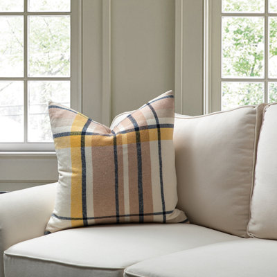 Housse et insert de coussin décoratif carré en polyester Lobel