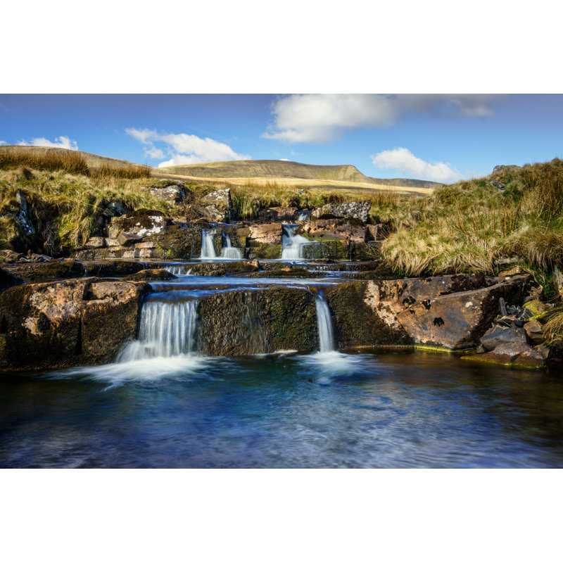 Welsh River On Edge Of The Brecon Beacons by Tirc83 - No Frame Art Prints on Canvas, 30cm H x 46cm W