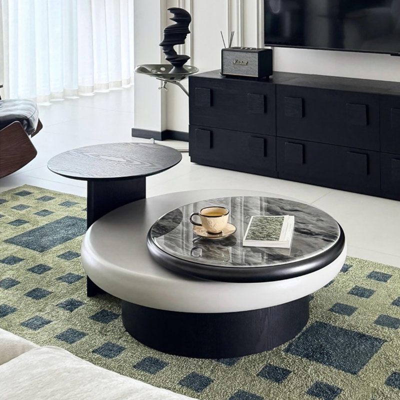 Italian Round Microcrystalline Coffee Table