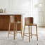 Ensemble de tabourets de bar d'intérieur en bois noyer