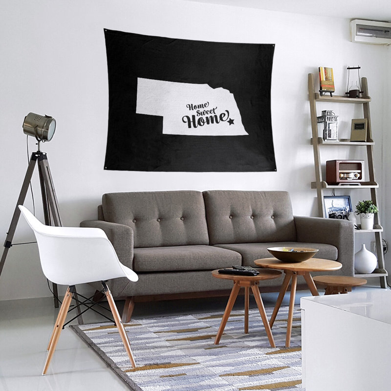 Tapisserie Home Sweet Lincoln, H 27,5 po x l 37,5 po, Noir