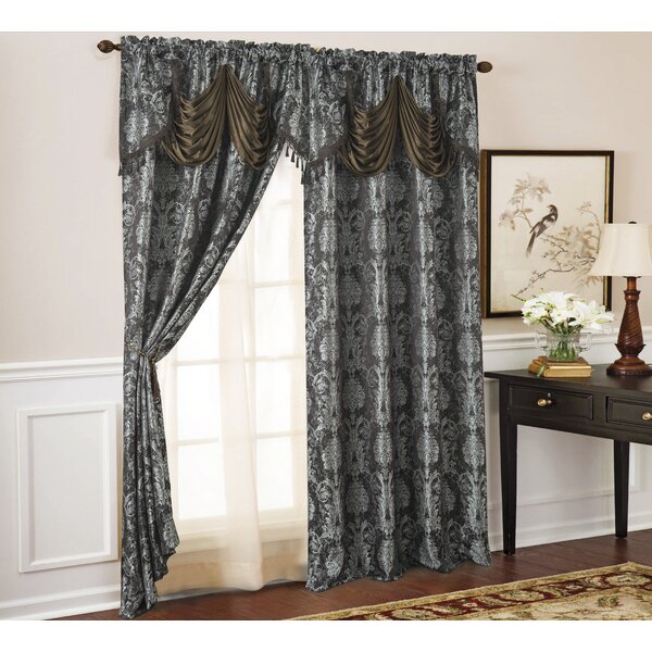 Astoria Grand Vollmer Polyester Semi-Sheer Curtain Panel & Reviews ...