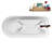 62" Streamline Clawfoot Tub,Tray,Drain, Clawfeet-101628987-102218229