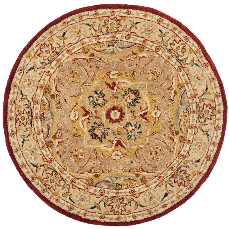 Tingley Hand Tufted Wool Pile Oriental Rug, Round 6'