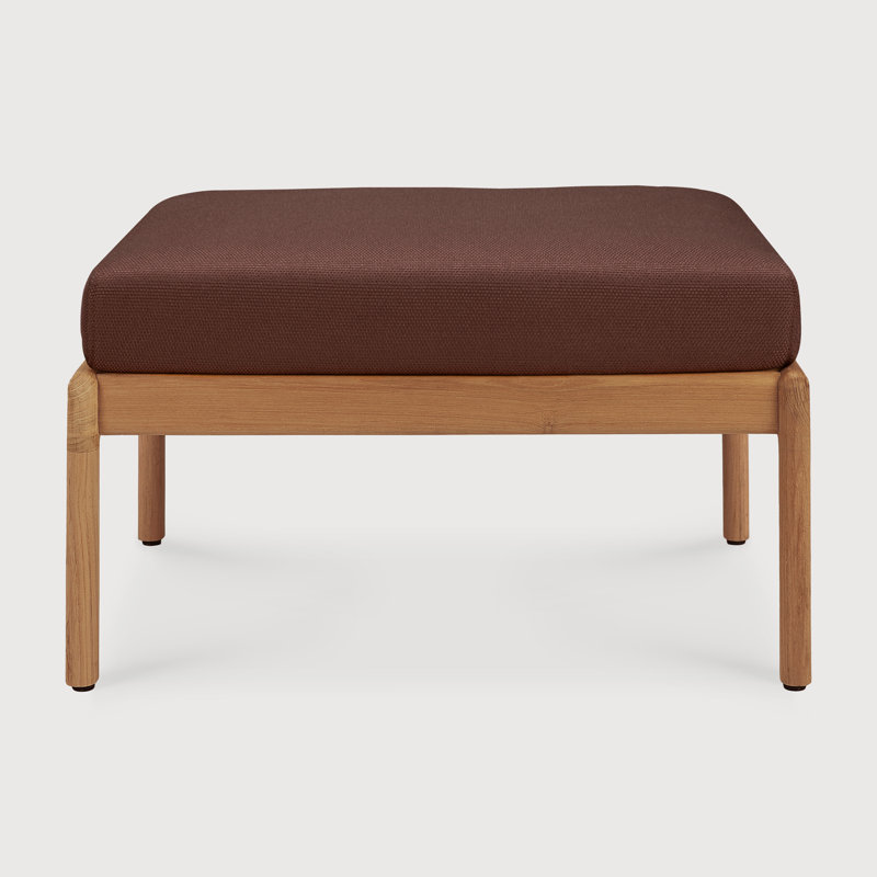 Jack outdoor footstool, Burgundy, Teak