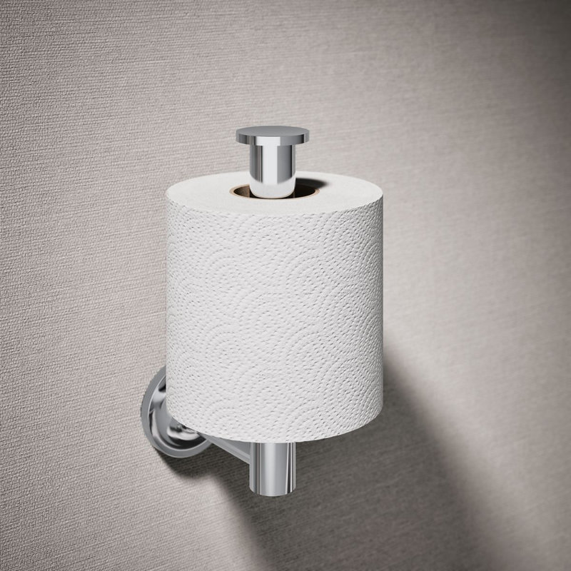 Purist® Vertical Toilet Paper Holder, Wall-Mount Bathroom Toilet Paper Holder, Polished Chrome