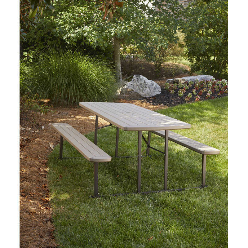 Table de pique-nique pliable de 6 pi COSCO Outdoor Living, Taupe