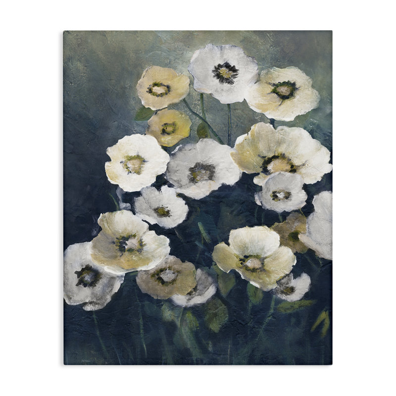 Art mural sur toile Blooming Poppy Flowers, design par Carol Robinson, H 40 po x l 30 po