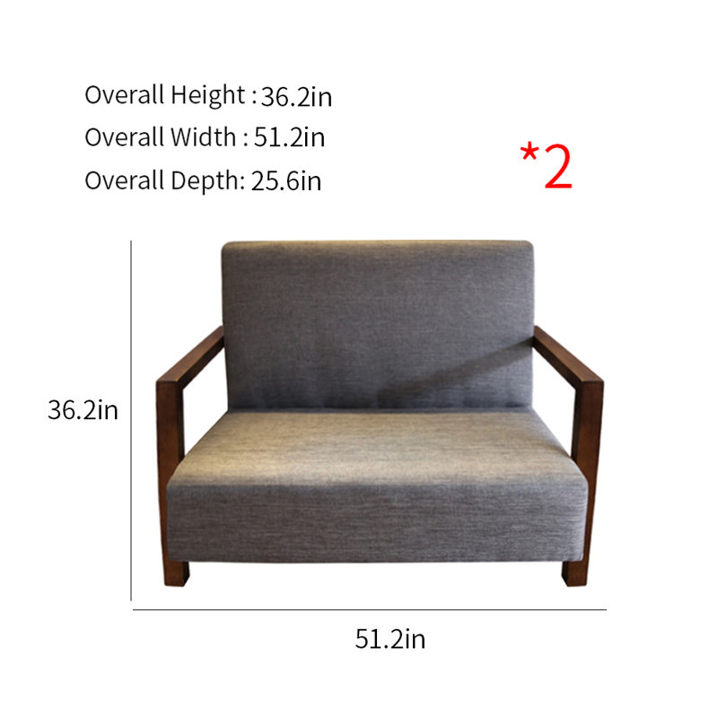 Banc rembourré en coton et lin