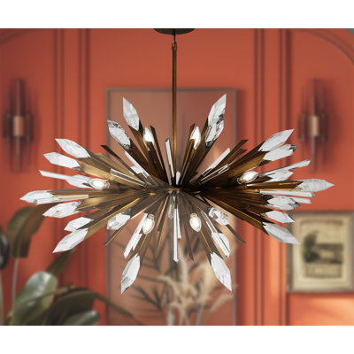 Minka Metropolitan Elsa - îlot 12 lumières en or peint