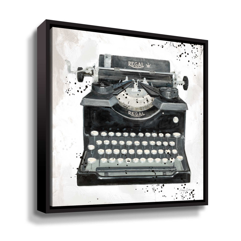 Graffiti Typewriter Gallery, toile tendue avec cadre flottant
