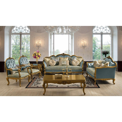 Infinity 6 Piece Velvet Standard Living Room Set