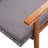 78.7" Long Acacia Single chaise with Cushions-495059966