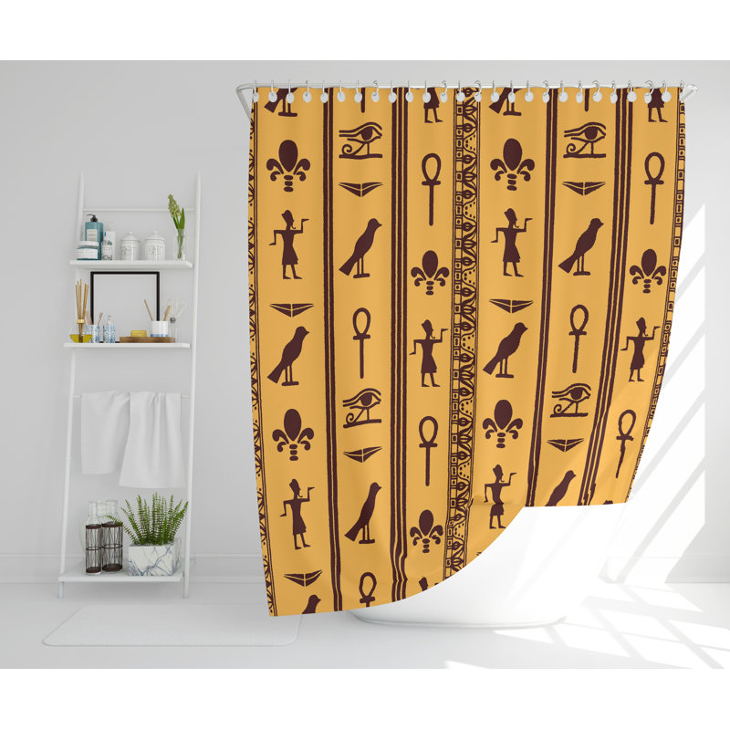 Salmund Polyester Shower Curtain, 168cm H x 168cm W