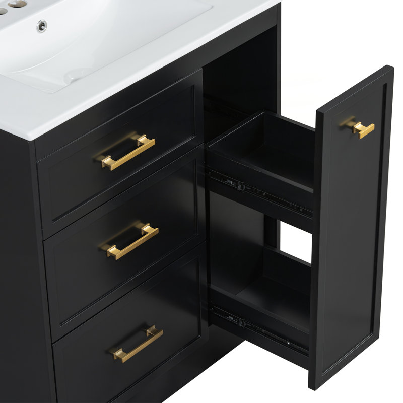 30" Bathroom Vanity Set, Black