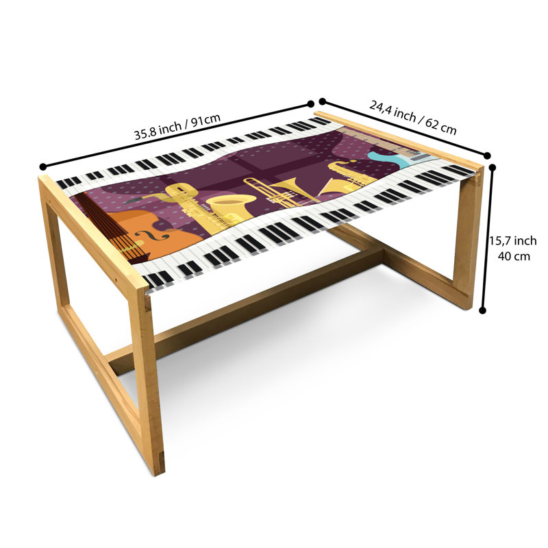 Jakaiden Sled Coffee Table, 90cm H x 62cm W x 40cm D
