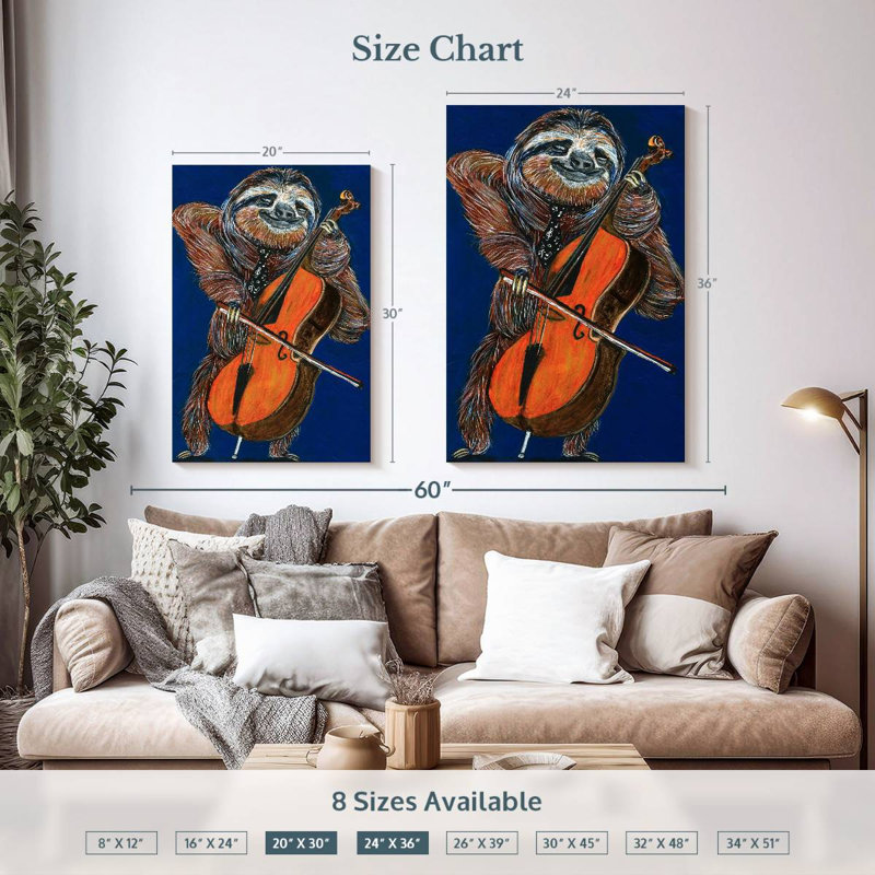 Brampt Slow Yo Ma, 36" H x 24" W