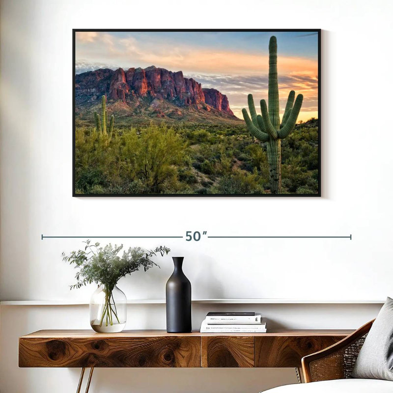 Vue de cactus Alvord II, H 27 po x l 40 po