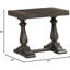 Transitional Wood End Table in Dove Grey, Living Room Solid Wood Sofa Side Table