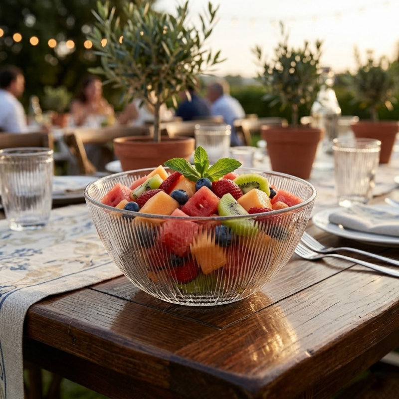 Ensemble de 4 bols à salade en verre allant au micro-ondes et au four 4 pièces, service pour 4