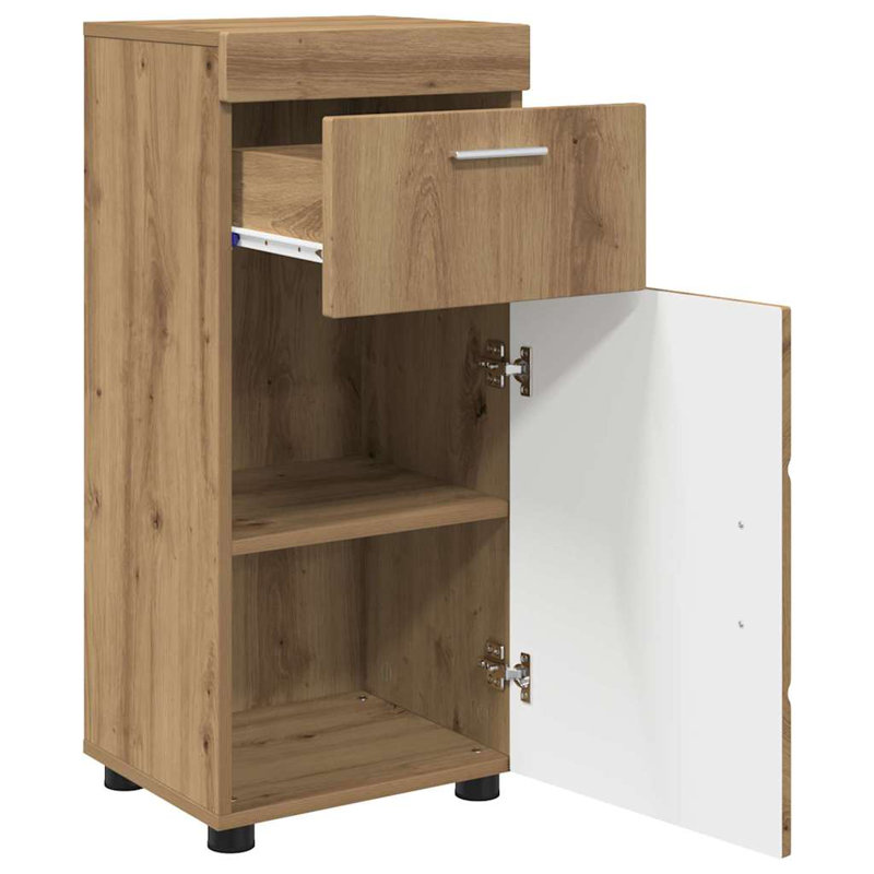  Bathroom Cabinet 37 X 31.5 X 82 Cm Engineered Wood, Artisan Oak