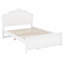 Lit plateforme simple en bois avec tête de lit et lit gigogne