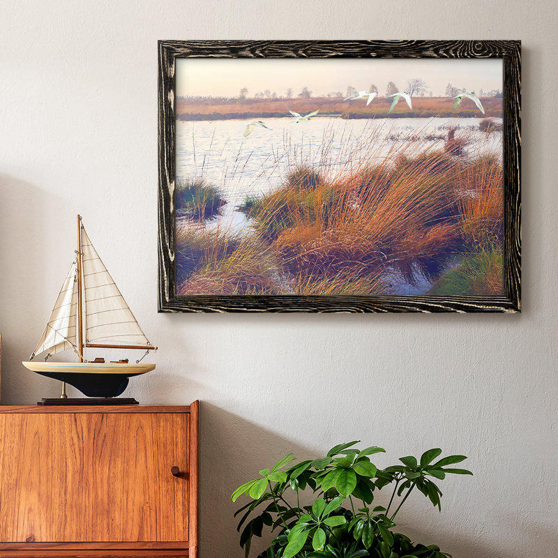 Marshland Hues I, reproduction d'art sur toile, Noir, H 14 po x l 20 po x P 1,5 po