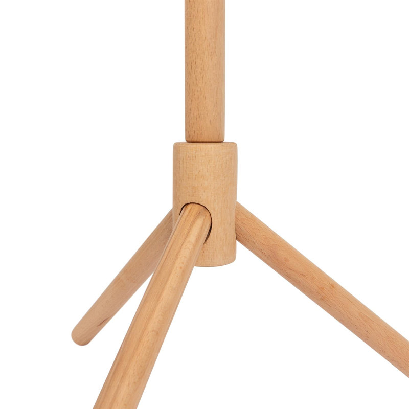 Solid Beech Wood Freestanding Coat Stand, Brown