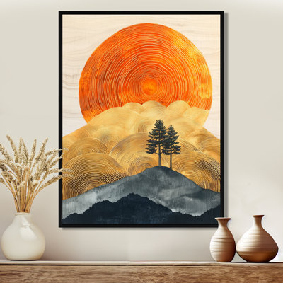 «Giso Sunrise Tree In African Field Landscape II», art sur toile, forêt