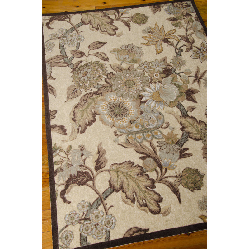Delagarza Floral Indoor Rug, Rectangle 8' x 10'