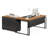 L-Shaped Executive Desk With Reversible File Cabinet-864544184