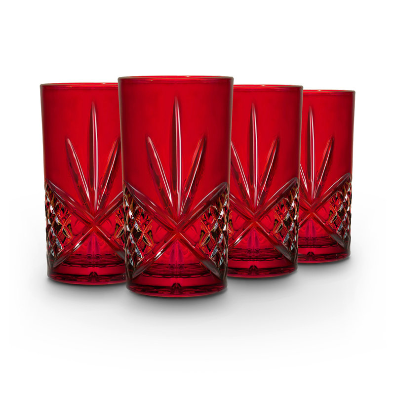 Verre à whisky en cristal Dublin 12 oz, Rouge