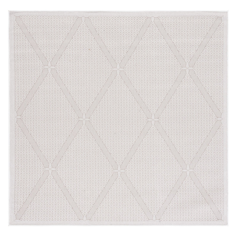 Tapis d'intérieur / extérieur à motif géométrique Kircher Performance, Carré 6 pi 7 po