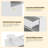 Nail Desk For Nail Tech 60 Inch L-Shaped Manicure Table Nail Station With Glass Table Top White Nails Table With Shelves Drawer Storage Space-749329939