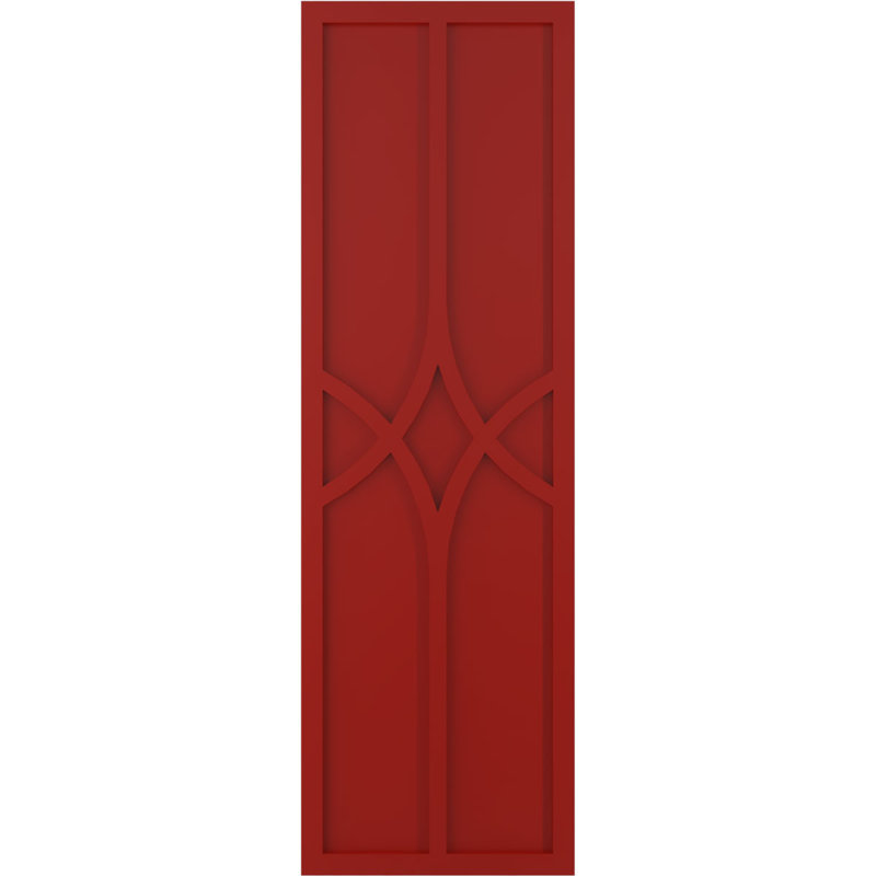 Volets en PVC True Fit, 12", Rouge feu, 45"
