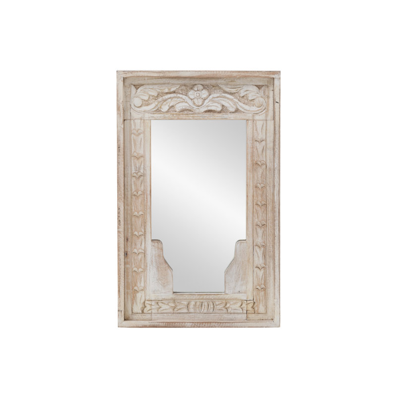 Acelynn Wood Flat Wall Mirror