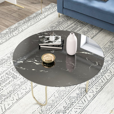 Plateau de table rond en verre trempé 36 po