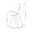 Ensemble de 2 chaises de salle à manger, chaises d'appoint en plastique avec coussin en mousse, noir-30398122