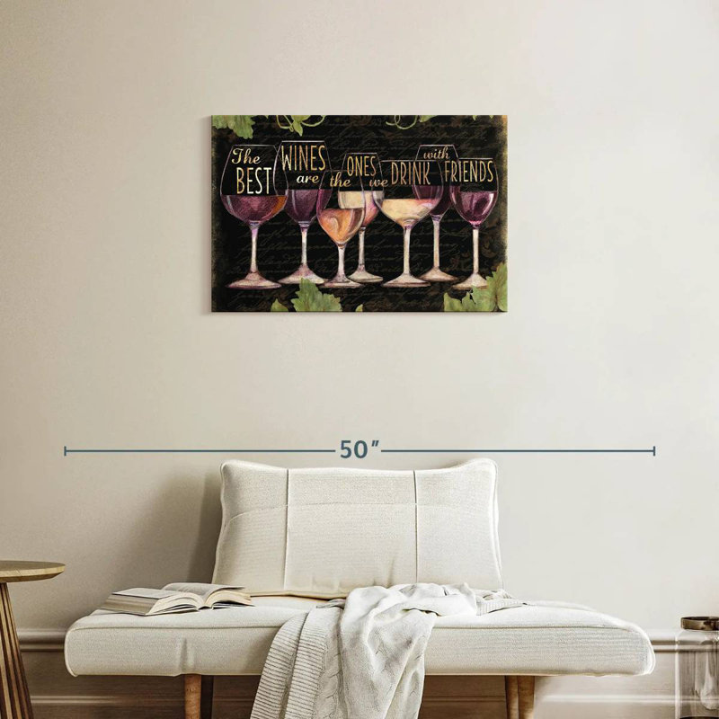 Tergel Wine Line sur fond noir, H 20 po x l 30 po
