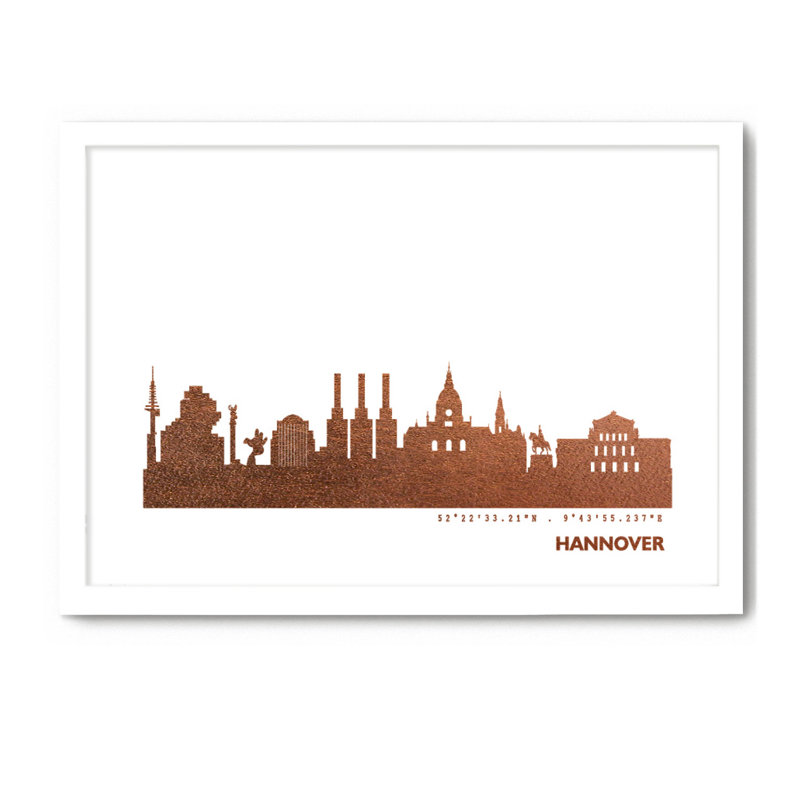 Hanover Hanover Skyline - Single Picture Frame Print, 33cm H x 43cm W x 4cm D