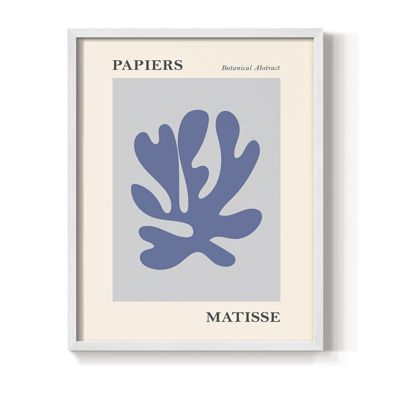 Matisse CCL XXIV, reproduction encadrée - bois massif, Blanc, H 14 po x l 11 po