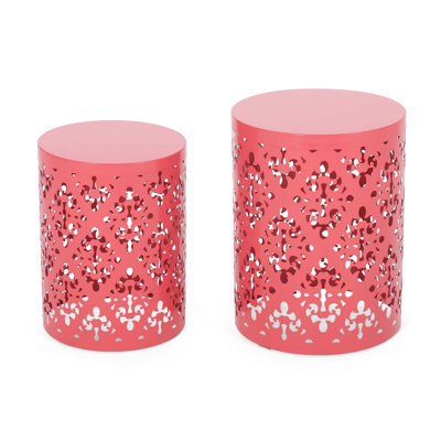 Charming Metal Side Table Set With Modern And Durable Design